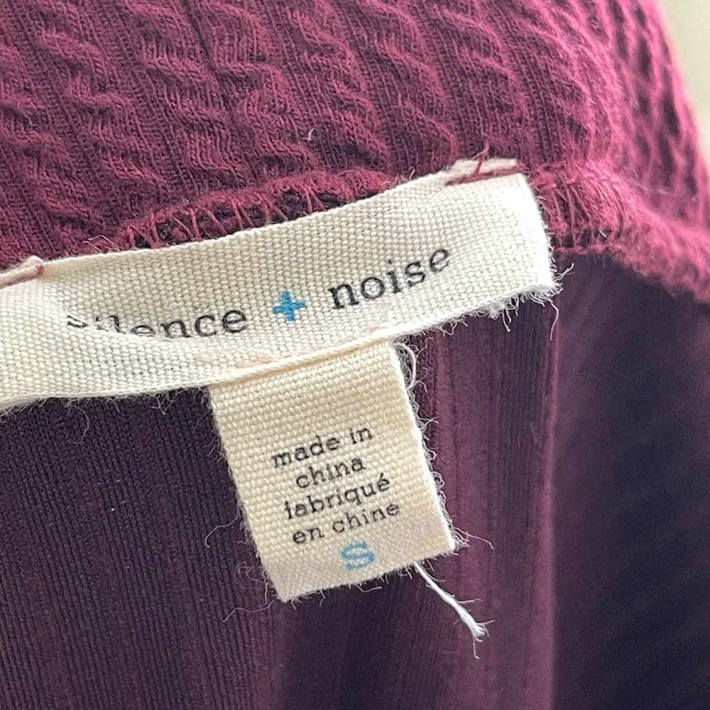 UO Silence + Noise Burgundy Sleeveless Mock Neck Maxi Sweater Dress - small